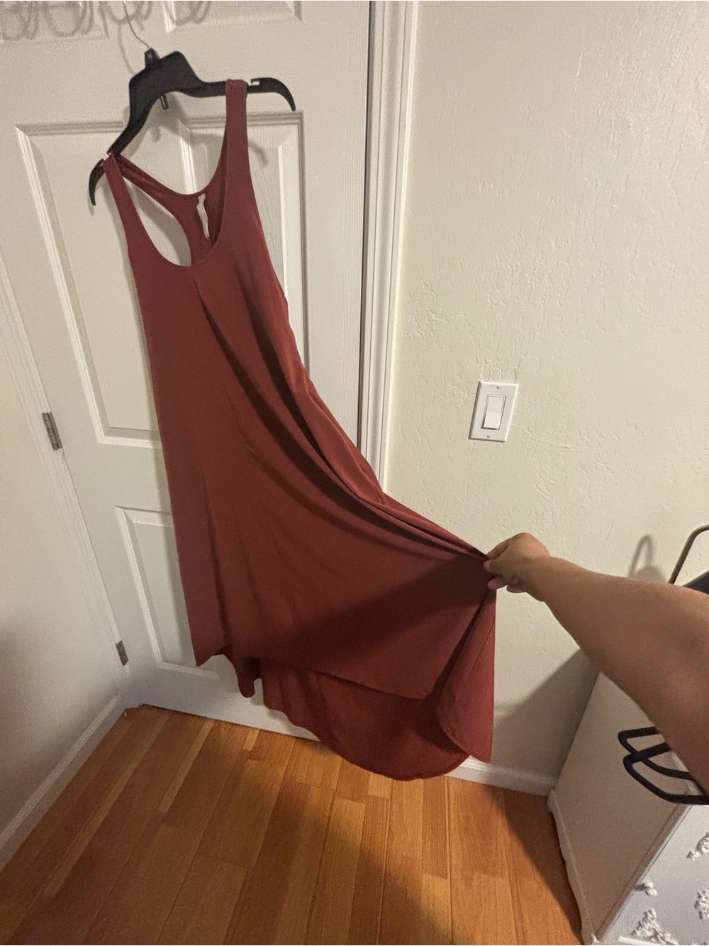 Athleta Presidio Rust Red Racerback Tank Dress. Size Medium 486452 - Picture 4 of 5
